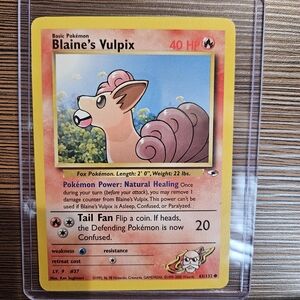 Pokemon Blaine's Vulpix Trading Card